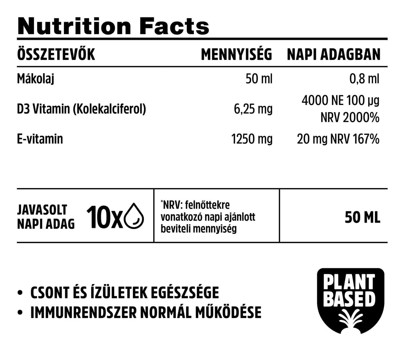 D3 Vitamin 4000 NE Plus csepp E-vitaminnal 50 ml - Image 2