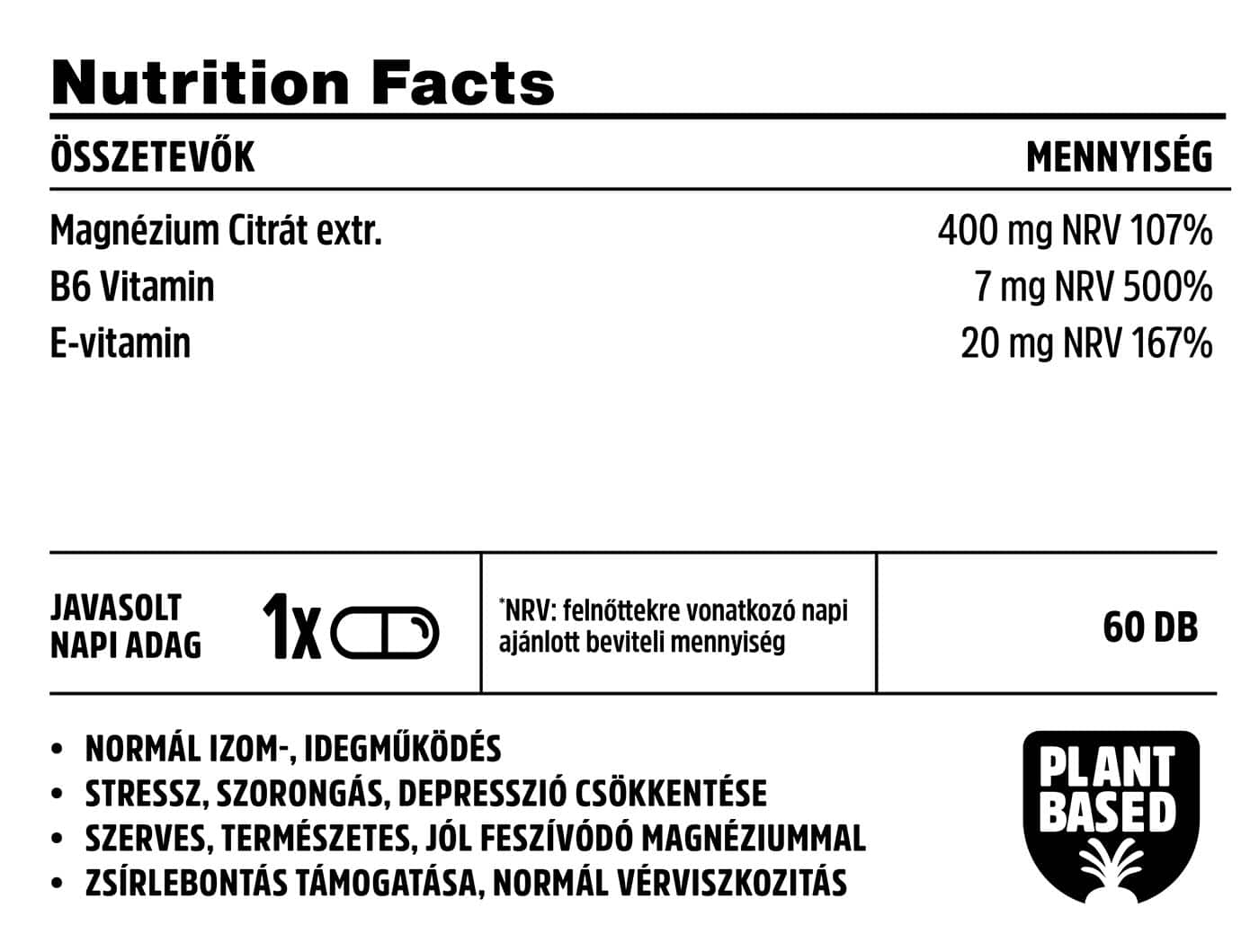Magnesium B6 Vitamin Plus kapszula 60 db - Image 2